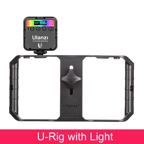 Ulanzi VL49 RGB Video Lights Mini LED Camera Light 2000mAh Recargable LED Panel Lámpara Foto Video Iluminación para Youtube Tik tok Tan Jianjun unisex