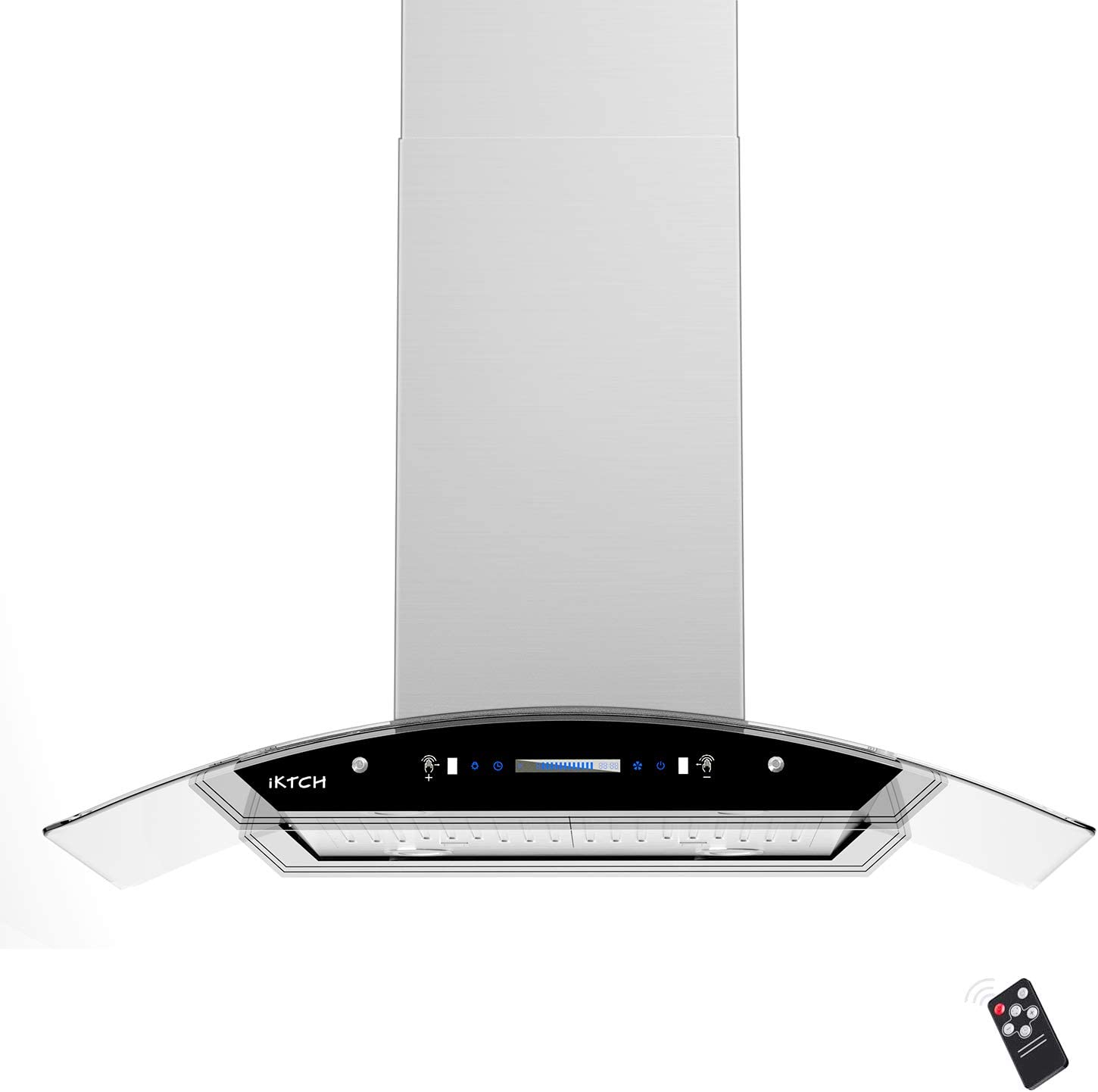 IKTCH Upgrated 36"Island Mount Range Hood,900 CFM Ducted Range Hood