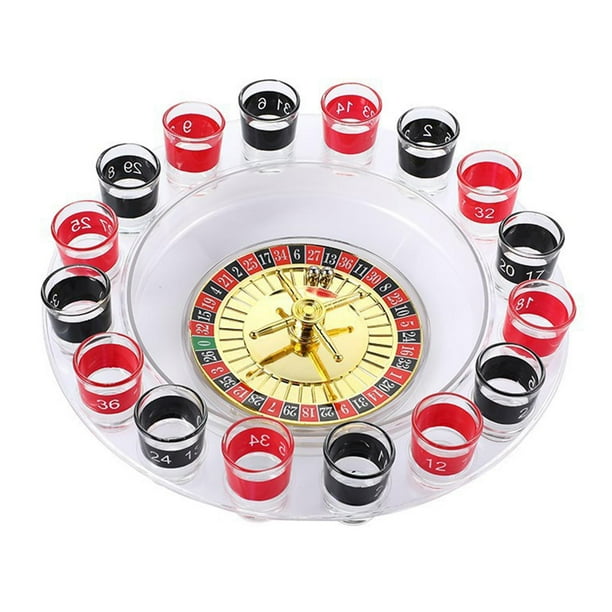 Ruleta para beber, juego de fiesta, rueda giratoria, portátil, regalo para adultos, 16 vasos para cumpleaños, bar, fiesta, reunión familiar