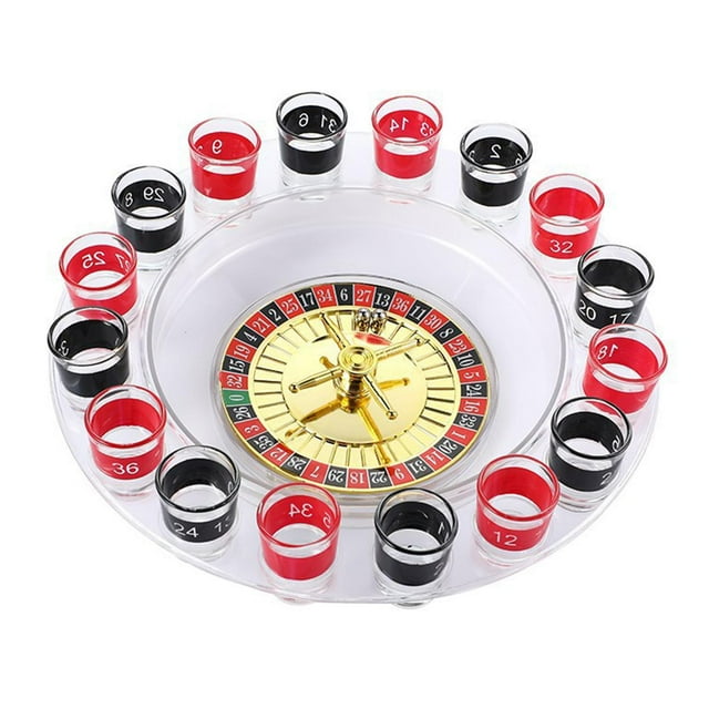 Milaget Roulette de Jeu de Boisson Roue Adulte 16 Tasses pour Rassemblement Fête d'Anniversaire