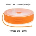 thumbnail image 2 of Unique Bargains 2 Pack Twisted Nylon Twine Thread Beading Cord 2mm 13M/43 Feet Extra Strong Braided Nylon String, Orange, 2 of 6