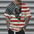 thumbnail image 2 of CFLVAEK Fourth of July T Shirts for Men Big and Tall Short Sleeve Tshirt Novelty American Flag Graphic Tees Loose Fit Round Neck T Shirt XXXXXL, 2 of 6