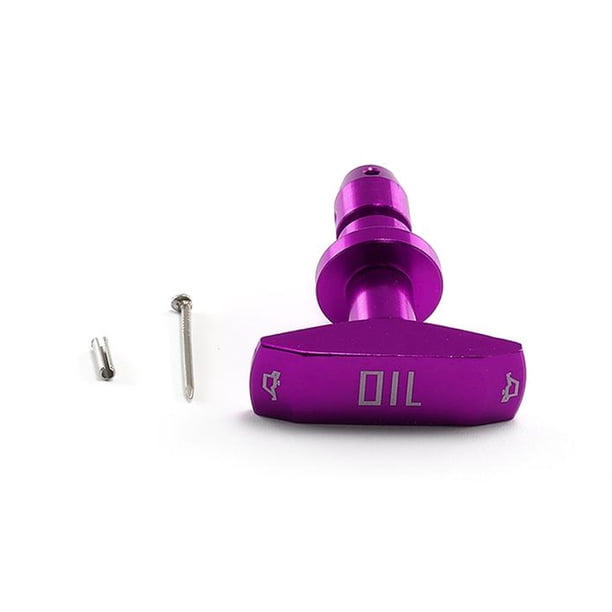 Riwesomey Manija de aceite de motor potente: fácil instalación para un alto rendimiento Tirador de varilla de nivel Vehículos, repuestos y accesorios Mis púrpura 4.53*3.8 cm