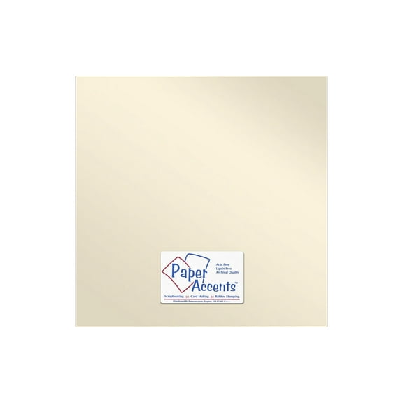 Paper Accents Paper Pearlized 12"x 12" 25pc 80lb Champagne