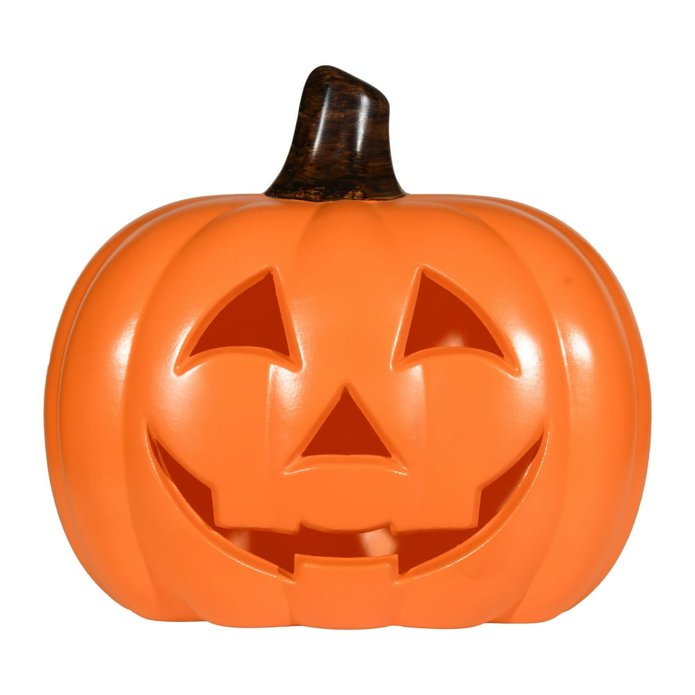 Way To Celebrate Halloween Lighted Blow Mold Pumpkin, 17"