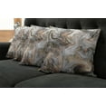 thumbnail image 5 of Ambesonne Marble Print Throw Pillow Cover 4 Pack, Retro Paintbrush, 16", Sand Brown and Pale Grey, 5 of 5