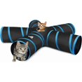 thumbnail image 1 of Cat Toys Cat Tunnel Tube Way Tunnels xcm Extensible Collapsible Cat Play Tent Interactive Toy Maze Cat House with Balls and Bells for Cat Kitten Kitty Rabbit Small Animal, 1 of 7