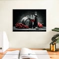 thumbnail image 3 of Elephant Stock Wine And Grapes Red Pop Wall Art - Horizontal Canvas Wall Art - Living Room Wall Decor - Food And Drink Canvas - Red And Black Decor - 12" x 8", 3 of 8