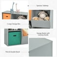 thumbnail image 5 of Costway Storage Cubby Bin Floor Cabinet Shelf Organizer with 2 Baskets Gray, 5 of 9