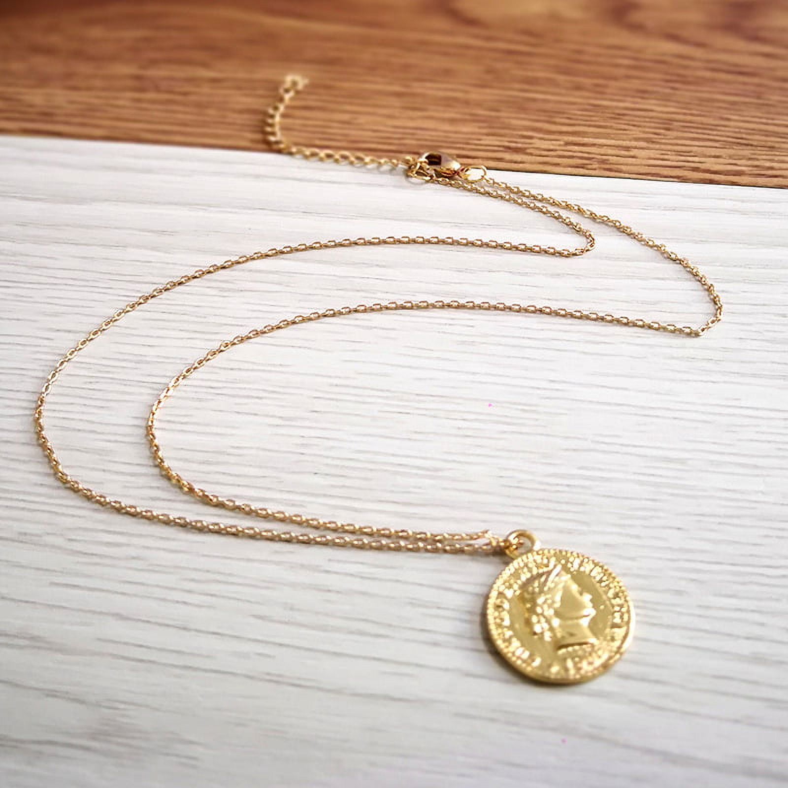 Men's Liberty Coin 24 Pendant Necklace in 18K Gold-Plated Sterling Silver - Gold Over Silver