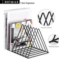 thumbnail image 3 of Record Rack,Magazine Holder,Newspapers HolderLetters Storage,Desktop File Sorter Organizer Triangle Bookshelf Decor Home Office,P, 3 of 5