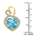 thumbnail image 4 of Mauli Jewels Engagement Necklace for Women 3.90 Carat Diamond And Heart Shape Gemstone Yellow Gold Pendant 4 prongs 14K With 18'' Rope Chain, 4 of 7