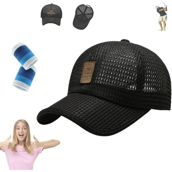 Optimumeny Gorra de béisbol informal de verano para exteriores, gorra de malla completa transpirable unisex, gorra de béisbol Optimumeny - Ajustable
