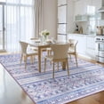 thumbnail image 2 of Ultrug Soft Boho Area Rug Moroccan Geometric Rugs Washable Carpet for Bedroom Living Room Home Decor,4'x6',Blue Purple, 2 of 7