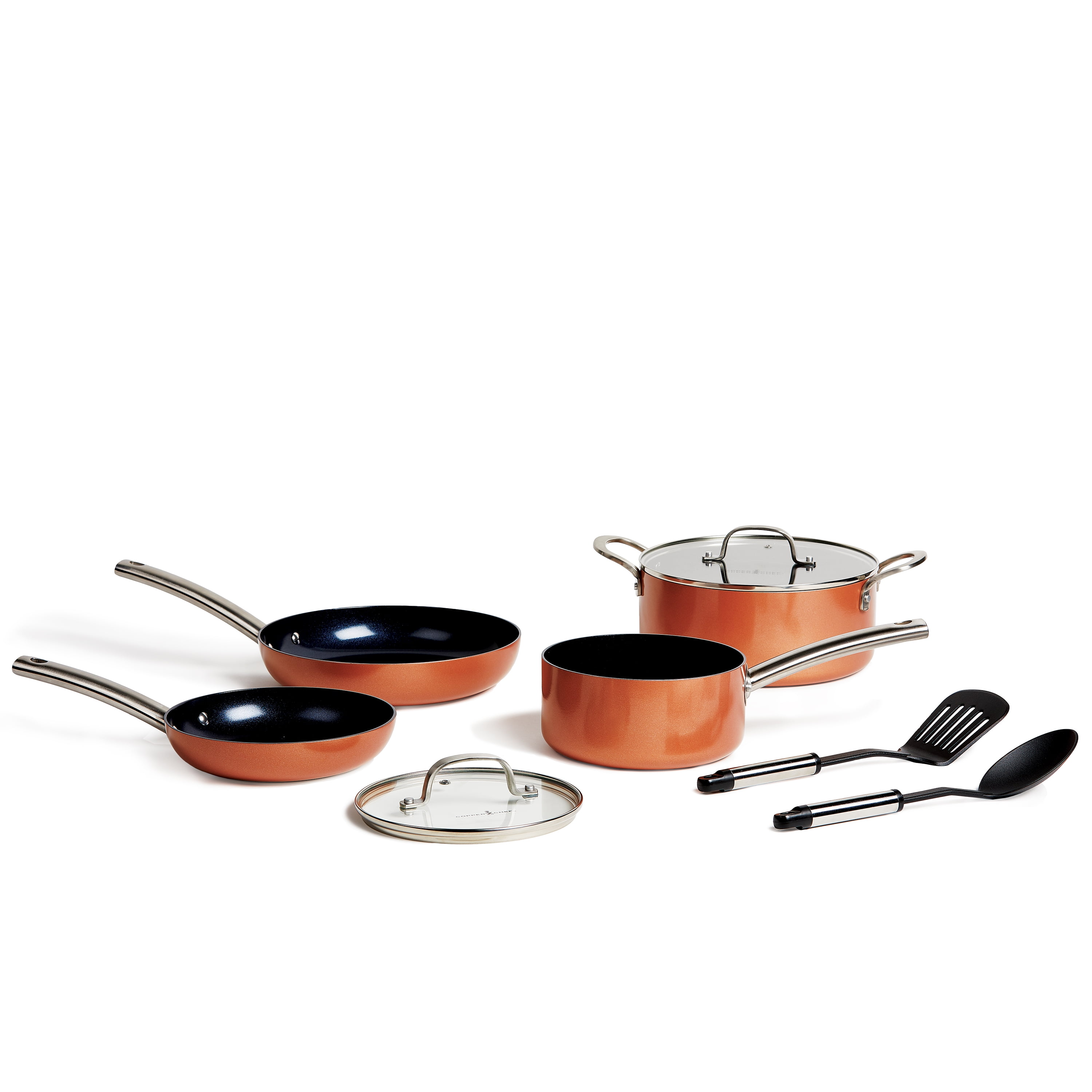 Classic Cuisine 8-Piece Copper Nonstick Ceramic Coated Alimi-Shield Cookware  Set 489404JUW - The Home Depot