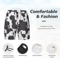 thumbnail image 5 of Lsque Mens Swim Trunks Black And White Sheeps Pattern - Bathing Suit Compression Liner - Beach Swim Shorts Swimwear - (S-3XL) - Stretch Quick Dry -Small, 5 of 9