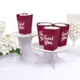 thumbnail image 3 of Big Dot of Happiness Burgundy Elegantly Simple - Guest Party Favor Popcorn Treat Boxes - Set of 12, 3 of 5