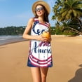 thumbnail image 3 of Balery God Bless America Patriotic Star Vestidos de verano para mujer con estampado: vestido holgado sin mangas, vestido playero informal y cómodo para días calurosos., 3 of 7