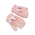 thumbnail image 4 of Guantes de invierno Yinane para mujer con dedos completos de felpa rosa, 4 of 8
