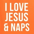 thumbnail image 6 of Wild Bobby, I Love Jesus & Naps Inspirational/Christian Unisex Crewneck Graphic Sweatshirt, Orange, 3X-Large, 6 of 6