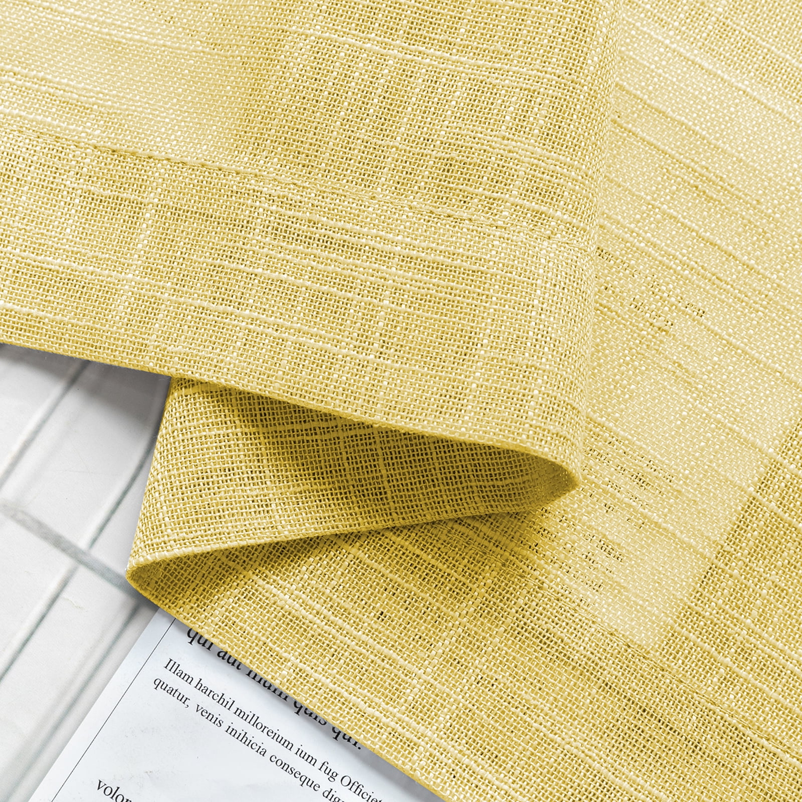 Lapalife 2 Panels Short Sheer Curtains, Rod Pocket Farmhouse Kitchen Curtains Cafe Curtains for Small Windows, Short Sheer Tier Curtains for Kitchen, Cafe, 25"x 25", Ginger