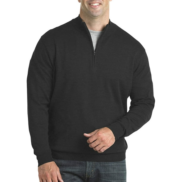 Harbor Bay Quarter-Zip Pullover Sweater - Men's Big and Tall