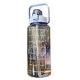 thumbnail image 1 of With Straw Fitness Cup Water Bottle For Home Outdoor Plastic Large-Capacity Transparent 2000ml, 1 of 20