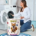 thumbnail image 4 of Back to School Cute Shiba Inu Foldable Laundry Basket Shibas Dog Lovers Gifts Idea Organizer Storage with Handles - 13010, 4 of 5