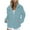 Blue, variant on Inleife Women's Casual Long Sleeve Zip Up Jackets Turndown Collar Fall Winter Outerwear Casual Fuzzy Coats with Pockets