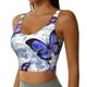 thumbnail image 2 of Fotbe Butterflies Sujetador Deportivo Largo sin Aros para Mujer con Almohadillas y Soporte Medio, Transpirable y Absorbente, Camiseta Tipo Chaleco o Tank Top-Medium, 2 of 8