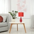 thumbnail image 6 of Creekwood Home Essentix 18.11" Traditional Standard Ceramic Dewdrop Table Desk Lamp with Matching Fabric Shade for Home Décor, Bedroom, Living Room, Dining Room, Foyer, Red, 6 of 6