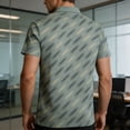 thumbnail image 7 of TKKCS Mens Striped Print Polo Shirt- Lightweight Moisture-Wicking Breathable Casual Business Short Sleeve Polos Green Size XL, 7 of 7