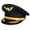 Navy blue hat HNA ca-57cm, variant on Kids Captain Cap Airline Captain Hat Large Brim Multiple Pattern and Size for Travel and Cosplay Wear