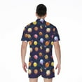 thumbnail image 2 of Food Planets Pattern Short Sleeve Men'S Rompers, Food Lover Casual Summer Jumpsuits Outfit, 2 of 4