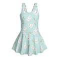 thumbnail image 4 of Tutolipy Cute Bunny Carrot Print Girls One Piece Swimsuit with Skirt, Easy Care Tank Swim Suits for Kids, Swim Dress Swim Dress for Girls Size 8-9 Years, 4 of 8