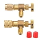 thumbnail image 3 of Scienceny Paquete de 2 válvulas adaptadoras de seguridad R22 universales, válvula de llenado de refrigerante, convertidor de rosca de manguera, Válvulas, 3 of 6