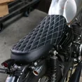 thumbnail image 3 of Motorcycle Cafe Racer Seat Vintage Saddle Flat Pan Pad Retro Seat Retro Cafe Racer For Honda CL CG GB CB Saddle Seat bag, 3 of 9