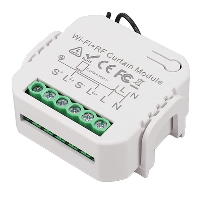 Roller Shutter Control Retrofit Set, 100-240V Self Learning 433 MHz Shutter Release Remote Control Set ABS for Office