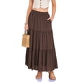 thumbnail image 5 of Tiered Maxi Skirts for Women Summer Beach Flowy Renaissance Long Skirt with Pockets, 5 of 7