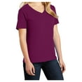 thumbnail image 4 of Yellow Rooster Women's Core Cotton V-Neck Tee Raspberry XS, 4 of 6