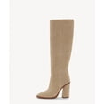 thumbnail image 2 of Vince Camuto Dameera Black Suede Fashion High Block Heel Rounded Toe Dress Boots (Southern Breeze, 6), 2 of 4