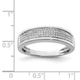 thumbnail image 4 of Sterling Silver Rhodium Plated Diam. Men's Band QR4972, 4 of 5