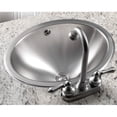 thumbnail image 4 of Houzer Opus 18 in Stainless Steel Topmount Single Oval Bowl Bathroom Sink with Overflow Assembly - CHTO-1800-1, 4 of 7