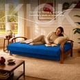 thumbnail image 2 of SofáCamaSCE-237 Brazos Madera, Atlas del Descanso Color Azul, 2 of 8