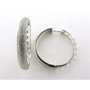 Ne352 Micro Pave Silver And Cz Earring