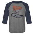 thumbnail image 1 of Back to the Future Navy/Grey Adult Raglan Baseball T-Shirt, 1 of 1