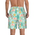 thumbnail image 3 of Naloa Elephant and Flowers Men's Beach Shorts, Surfing shorts, Swim trunks, Quick Dry Swim Trunks for Surfing Beach Fun - Medium, 3 of 9