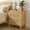 Natural, variant on VECELO 2‑Drawer Nightstand with Woven Mesh Panel, Wooden Compact Bedside Table with Tapered Legs, End Table Furniture for Bedroom & Living Room, Natural, Set of 2