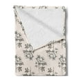 thumbnail image 2 of Floral Soft Flannel Fleece Blanket, Hand Drawn Composition Romantic Watercolor Style Roses Feminine Design, Cozy Plush for Indoor and Outdoor Use, 70" x 90", Pale Rose Ivory and Grey, by Ambesonne, 2 of 5