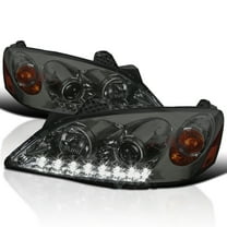 Spec-D Tuning Smoke LED Projector Headlights Compatible with 2005-2010 Pontiac G6, Left   Right Pair Headlamps Assembly
